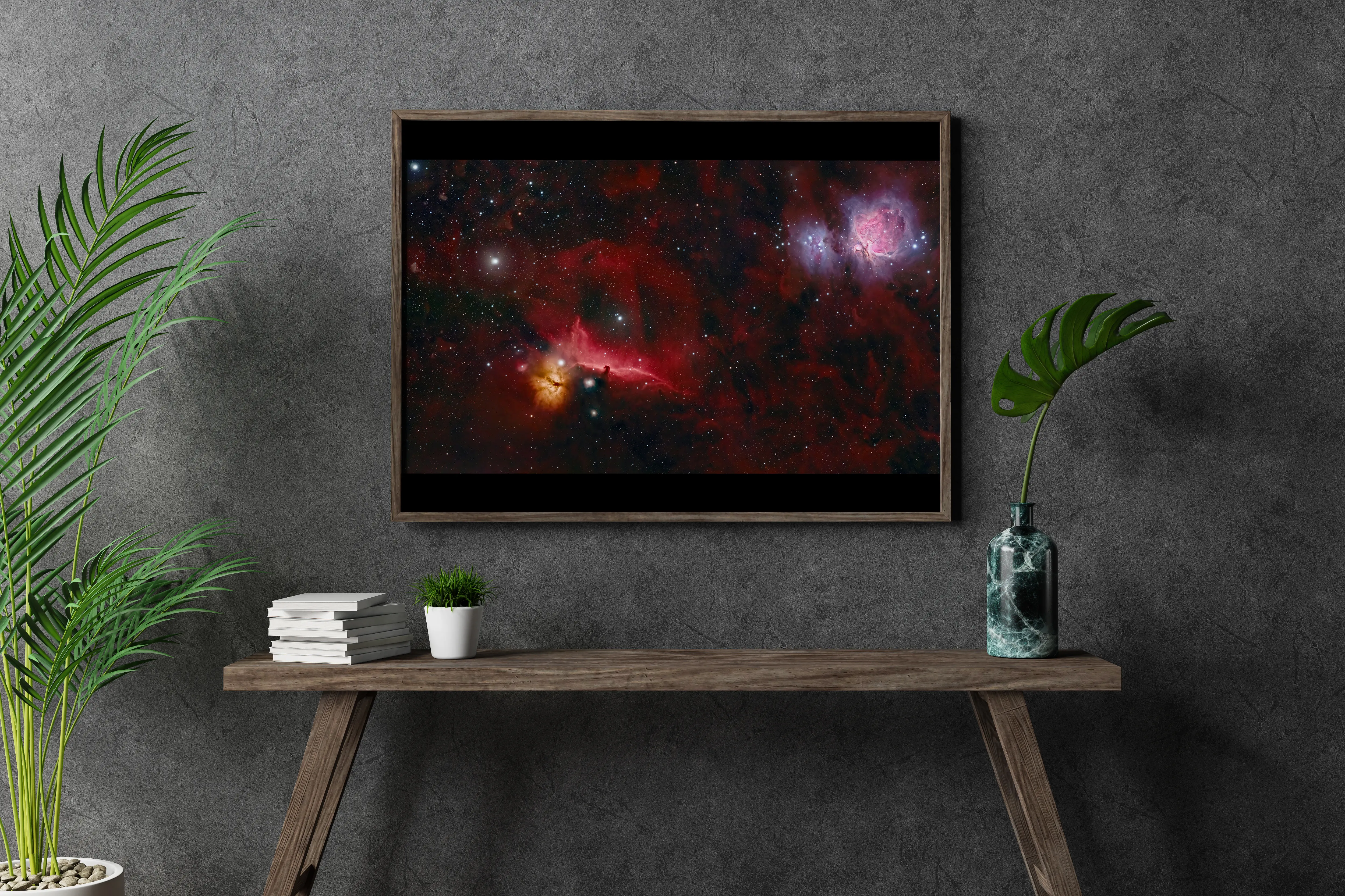 Dark console table mockup